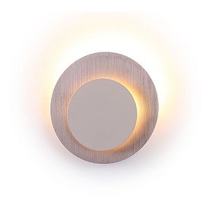 ARANDELA ECLIPSE SAND GOLD E BRANCO (D)16CM (A)6CM  1X4W 2700K 200LM