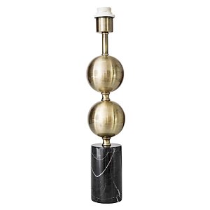 BASE PARA ABAJUR DI BRONZE E PRETO (D)10CM (A)50CM  1XE27 40W