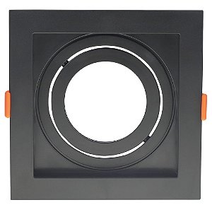 SPOT DE EMBUTIR CONECTA ABS PRETO (C)13CM (L)13CM (A)4.35 CM  1XE27 PAR20