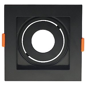 SPOT DE EMBUTIR CONECTA ABS PRETO (C)10.2CM (L)10.2CM (A)4.15 CM  1XGU10 MR11