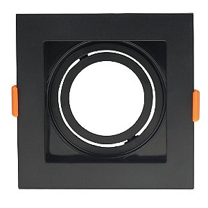 SPOT DE EMBUTIR CONECTA ABS PRETO (C)10.2CM (L)10.2CM (A)4.15 CM  1XGU10 MR16