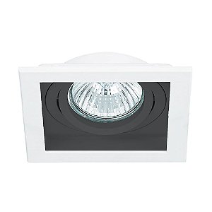 SPOT DE EMBUTIR CONECTA BRANCO E PRETO (C)13CM (L)13CM (A)3.5CM  1XGU10 AR70