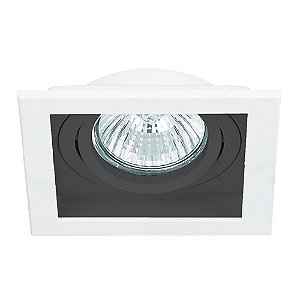SPOT DE EMBUTIR CONECTA BRANCO E PRETO (C)18CM (L)18CM (A)6.5CM  1XGU10 AR111