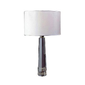 BASE PARA ABAJUR CLASSIC CROMADO E TRANSP (D)12CM (A)61CM  1XE27 40W