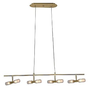 PENDENTE CAIENA DOURADO E BRANCO (C)28CM (L)95CM (A)12.5CM  8XG9 200W