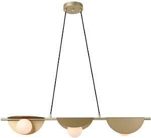 PENDENTE CACAU DOURADO E BRANCO (C)14CM (L)98.5CM (A)13CM  3XG9 75W