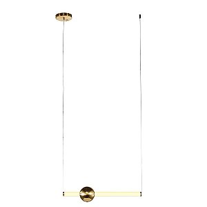 PENDENTE BOSSA NOVA DOURADO E BRANCO (D)12CM (A)60CM  1X10W 3000K 500LM