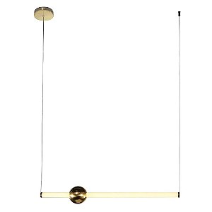 PENDENTE BOSSA NOVA DOURADO E BRANCO (D)12CM (A)90CM  1X20W 3000K 1000LM