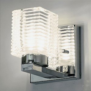 ARANDELA BELL 12CM X 13CM X 13CM  1XG9 127V / 220V CROMADO E TRANSP