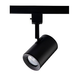 SPOT PARA TRILHO BEAM PRETO (D)6.5CM (A)15.5CM  1XGU10 MR16