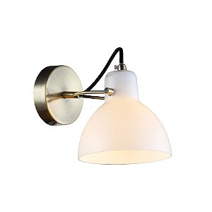 ARANDELA BAR BRONZE E BRANCO (C)14CM (L)22CM (A)17CM  1XG9 40W