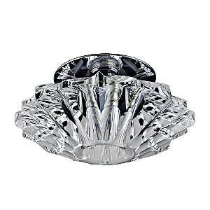 SPOT DE EMBUTIR  D 10,5CM X 7CM  1XG4 127V / 220V CROMADO E TRANSP