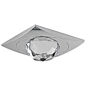 SPOT DE EMBUTIR SHINE D 8,4CM X 8,4CM  1XGU10 127V / 220V CROMADO E TRANSP