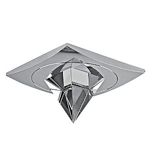 SPOT DE EMBUTIR SHINE 8,5CM X 8,5CM X 4CM  1XGU10 127V / 220V CROMADO E TRANSP