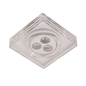SPOT DE EMBUTIR GLOW 9CM X 9CM X 5CM  3 X LED 1W 127V / 220V ACETINADO