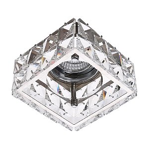 SPOT DE EMBUTIR SHINE 10,5CM X 10,5CM X 7,3CM  1XG9 127V / 220V CROMADO E TRANSP
