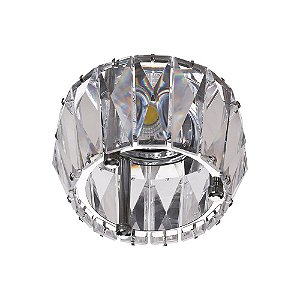 SPOT DE EMBUTIR  D 9CM X 5CM  1XGU10 127V / 220V CROMADO E TRANSP