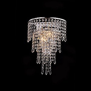 ARANDELA ZOLA 28CM X 16,5CM X 36,5CM  2XG9 127V / 220V CROMADO E TRANSP
