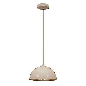 PENDENTE MEZZA D 25CM X 15CM  1XG9 127V / 220V BRANCO