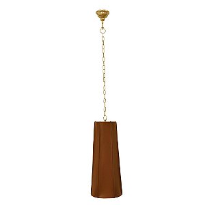 PENDENTE PANNA D 19CM X 49CM  1XE27 127V / 220V MARROM