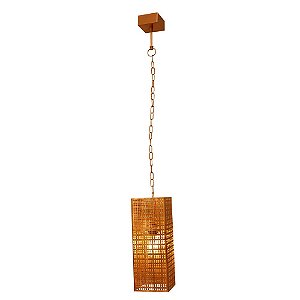 PENDENTE PRADESH 15CM X 15CM X 41CM  1XE27 127V / 220V COBRE