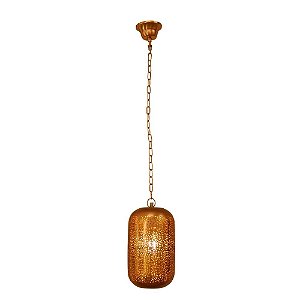 PENDENTE MADRAS D 19CM X 35CM  1XE27 127V / 220V COBRE