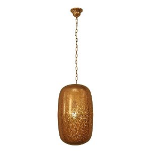 PENDENTE MADRAS D 28CM X 53CM  1XE27 127V / 220V COBRE