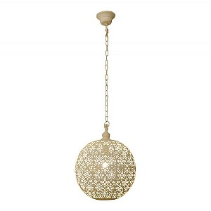 PENDENTE GAYA D 30CM X 40CM  1XE27 127V / 220V BRANCO