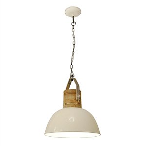 PENDENTE KALI D 36CM X 46CM  1XE27 127V / 220V BRANCO E NATURAL