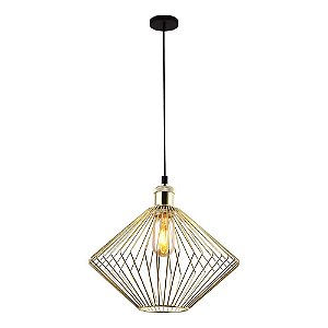 PENDENTE NEST D 30CM X 26CM  1XE27 127V / 220V DOURADO