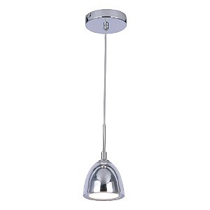 PENDENTE OBI D 11CM X 10CM  1XG9 127V / 220V CROMADO E TRANSP