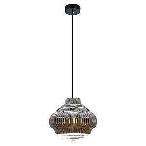 PENDENTE FUZY D 27,5CM X 25CM  1XE27 127V / 220V CROMADO E TRANSP