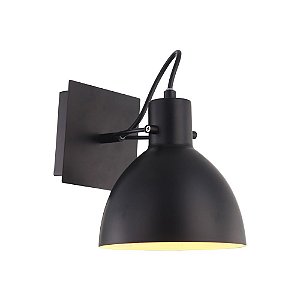 ARANDELA HAUS 16CM X 21,5CM X 19CM  1XE27 127V / 220V PRETO