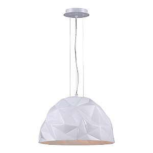 PENDENTE ZONE D 40CM X 25CM  1XE27 127V / 220V BRANCO