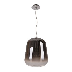 PENDENTE SPEC D 32CM X 38CM  1XE27 127V / 220V CROMADO E FUME DEGRADE