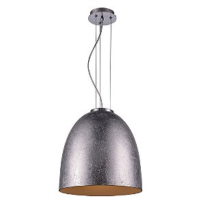PENDENTE SONG D 40CM X 42CM  1XE27 127V / 220V PRATA