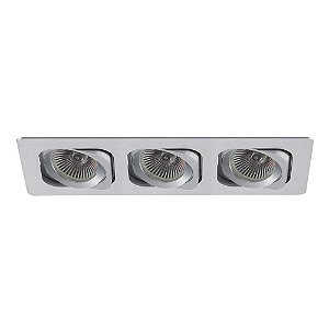 SPOT DE EMBUTIR MONET 9,5CM X 25,5CM X 2,5CM  2XGU10 127V / 220V ESCOVADO