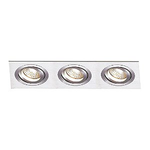 SPOT DE EMBUTIR ECCO 12CM X 36CM X 4CM  3XGU10 127V / 220V CINZA