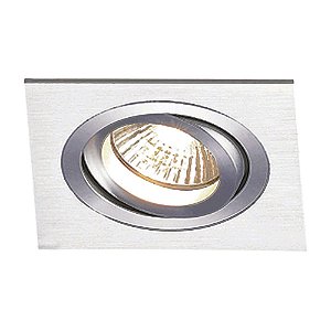 SPOT DE EMBUTIR ECCO 12CM X 12CM X 8CM  1XGU10 127V / 220V ESCOVADO