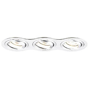 SPOT DE EMBUTIR OUSE 9CM X 5,8CM X 25,4CM  3XGU10 127V / 220V BRANCO