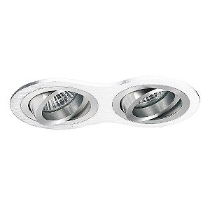 SPOT DE EMBUTIR OUSE 9CM X 17CM X 2,5CM  2XGU10 127V / 220V ESCOVADO