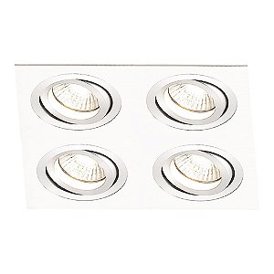 SPOT DE EMBUTIR ECCO 34CM X 34CM X 12CM  4XE27 127V / 220V BRANCO