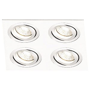 SPOT DE EMBUTIR ECCO 15CM X 15CM X 2,5CM  4XGU10 127V / 220V BRANCO