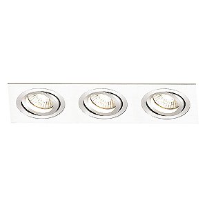 SPOT DE EMBUTIR ECCO 7,5CM X 22CM X 3CM  3XGU10 127V / 220V BRANCO