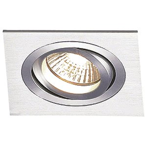 SPOT DE EMBUTIR ECCO 7,5CM X 7,5CM X 3CM  1XGU10 127V / 220V PRATA