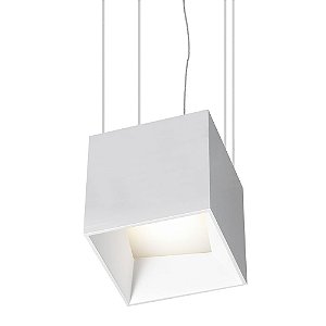 PENDENTE ARKITEK 10,5CM X 10,5CM X 10CM  1 X LED 9W 127V / 220V BRANCO