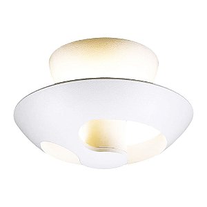 PLAFON CHAMP D 21,5CM X 14CM  1 X LED 18W 127V / 220V BRANCO