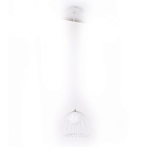 PENDENTE LAMP D 50CM X 41CM  1XG9 127V / 220V BRANCO