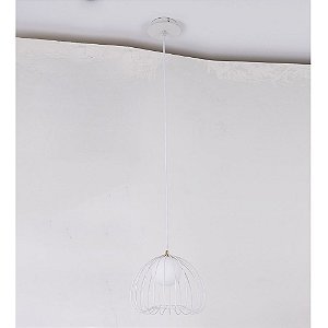 PENDENTE LAMP D 38CM X 33CM  1XG9 127V / 220V BRANCO