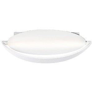 PLAFON LUNI D 35CM X 12CM  1 X LED 12W 127V / 220V BRANCO